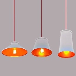 Lampadario a sospensione mini moderno contemporaneo in metallo 3 luci