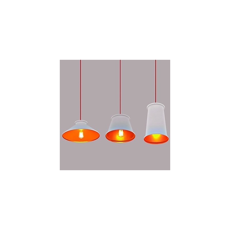 Lampadario a sospensione mini moderno contemporaneo in metallo 3 luci