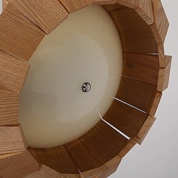 Lampadario country in legno e bambù
