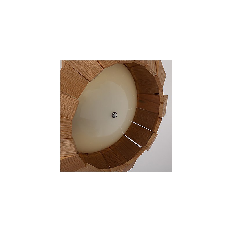Lampadario country in legno e bambù