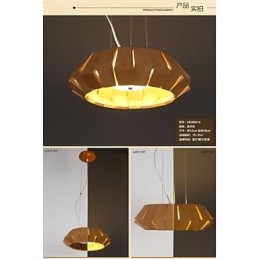 Lampadario country in legno e bambù