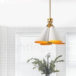 Lampadario a sospensione retrò rustico 4 luci E27 in lega di alluminio 40 cm