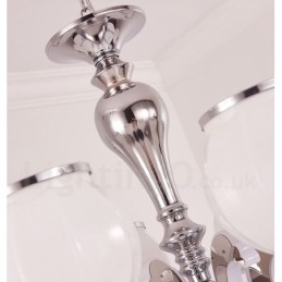 Lampadario a sospensione moderno contemporaneo di lusso 8 luci con paralume in vetro E14