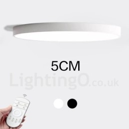 Plafoniera LED moderna nordica dimmerabile ultra sottile con paralume in acrilico e telecomando