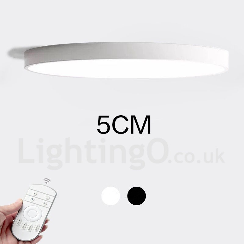 Plafoniera LED moderna nordica dimmerabile ultra sottile con paralume in acrilico e telecomando