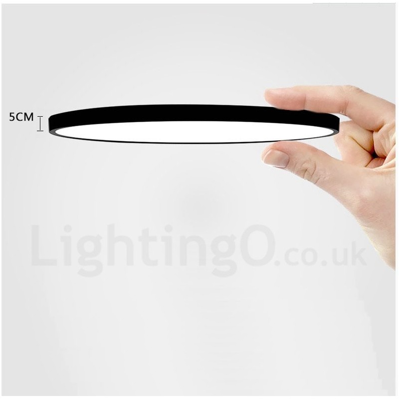 Plafoniera LED moderna nordica dimmerabile ultra sottile con paralume in acrilico e telecomando