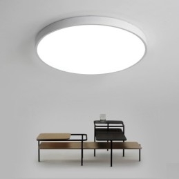 Plafoniera LED moderna nordica dimmerabile ultra sottile con paralume in acrilico e telecomando