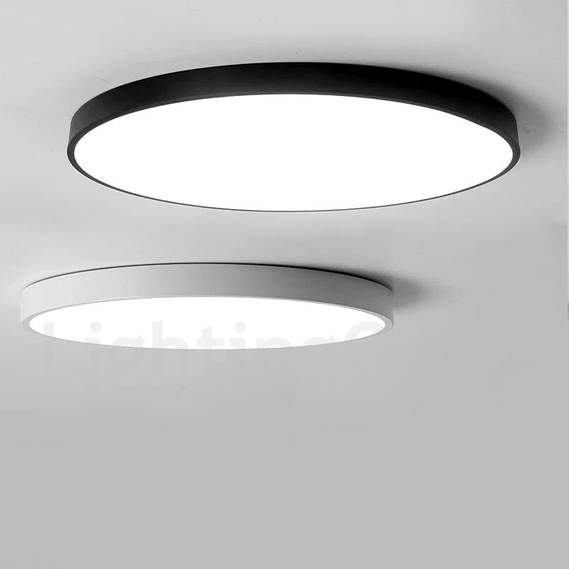 Plafoniera LED moderna nordica dimmerabile ultra sottile con paralume in acrilico e telecomando