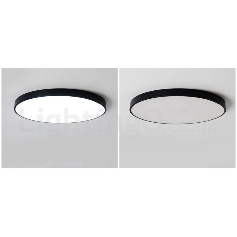 Plafoniera LED moderna nordica dimmerabile ultra sottile con paralume in acrilico e telecomando