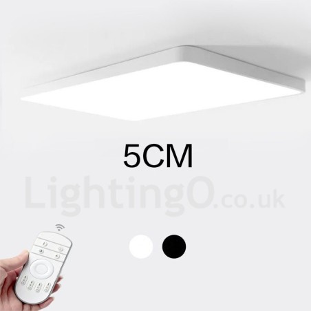 Plafoniera LED dimmerabile in stile nordico moderno con paralume in acrilico e telecomando