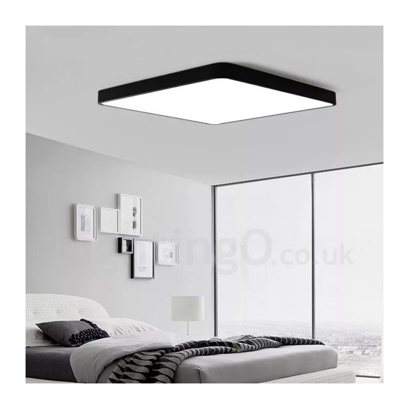 Plafoniera LED dimmerabile in stile nordico moderno con paralume in acrilico e telecomando