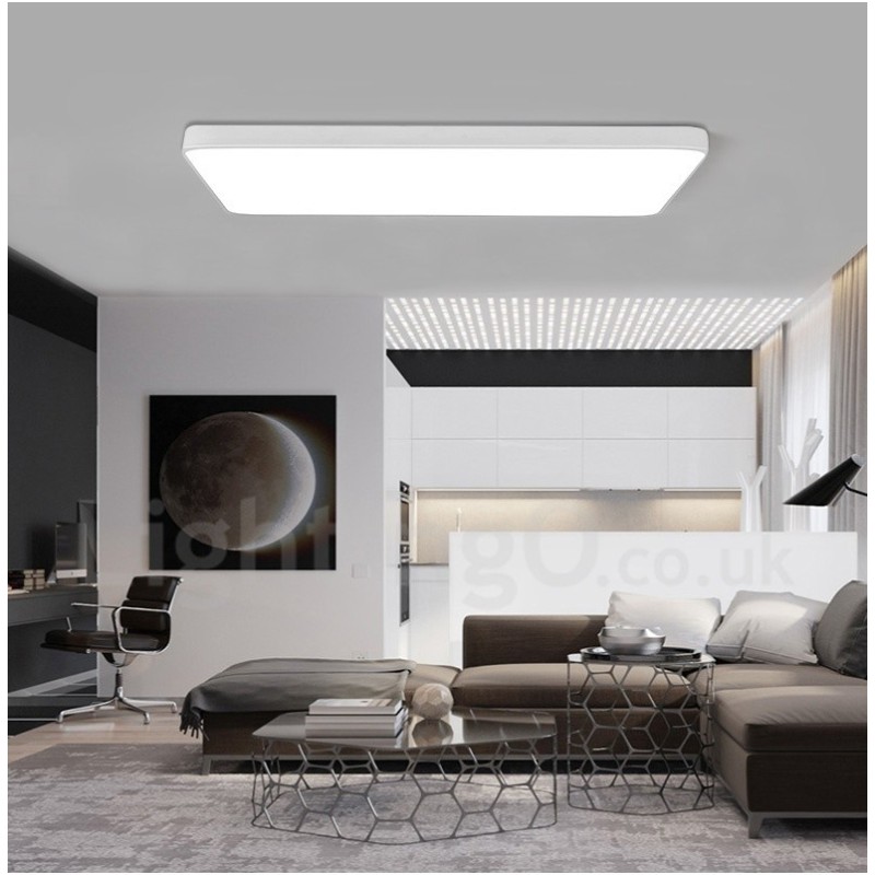 Plafoniera LED dimmerabile in stile nordico moderno con paralume in acrilico e telecomando