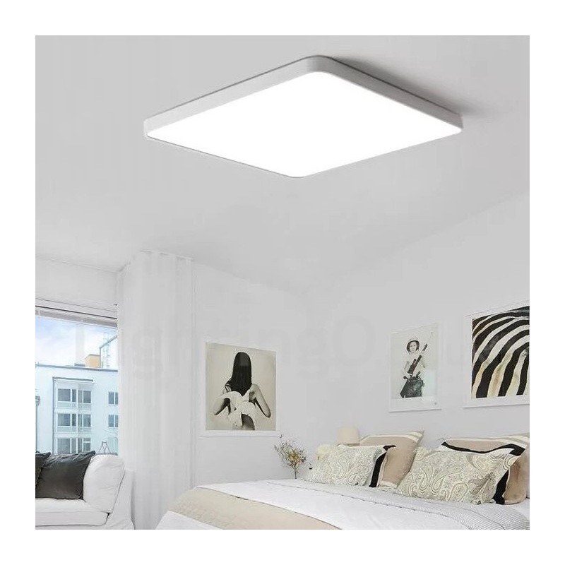 Plafoniera LED dimmerabile in stile nordico moderno con paralume in acrilico e telecomando