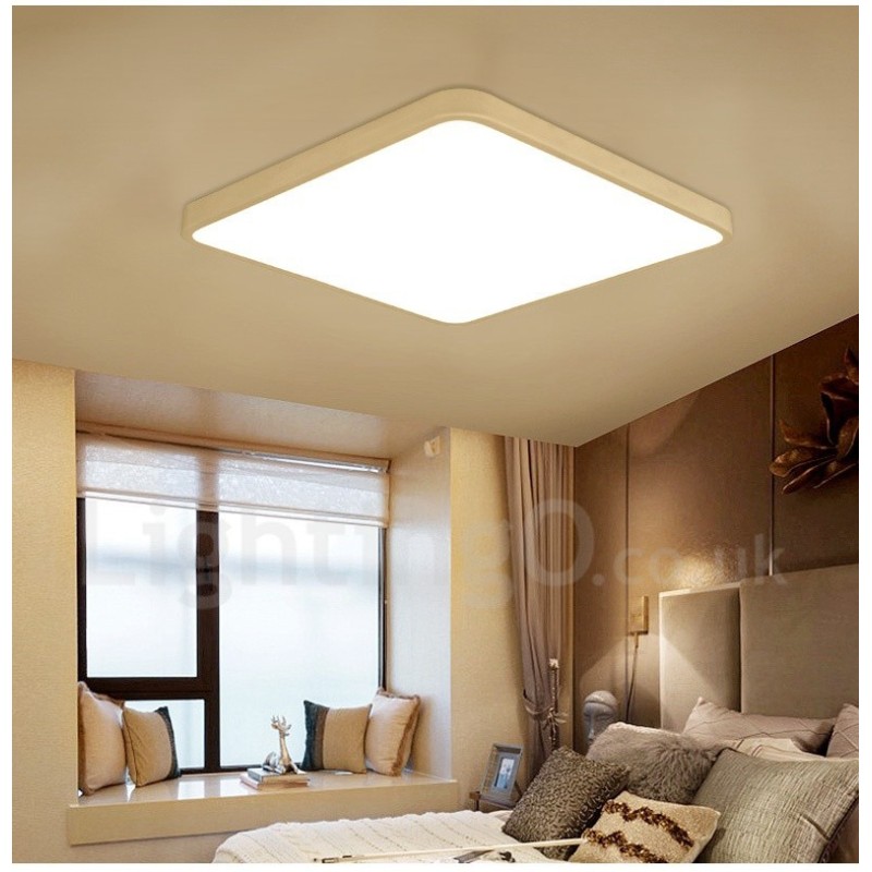 Plafoniera LED dimmerabile in stile nordico moderno con paralume in acrilico e telecomando