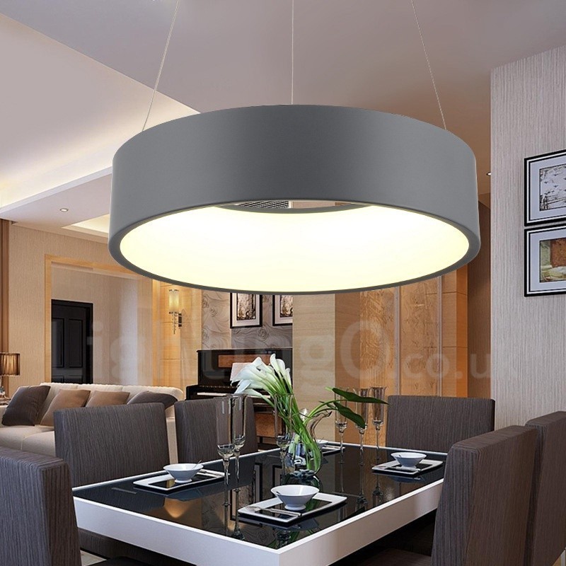 Lampadario a sospensione nordico moderno dimmerabile con telecomando LED in acciaio