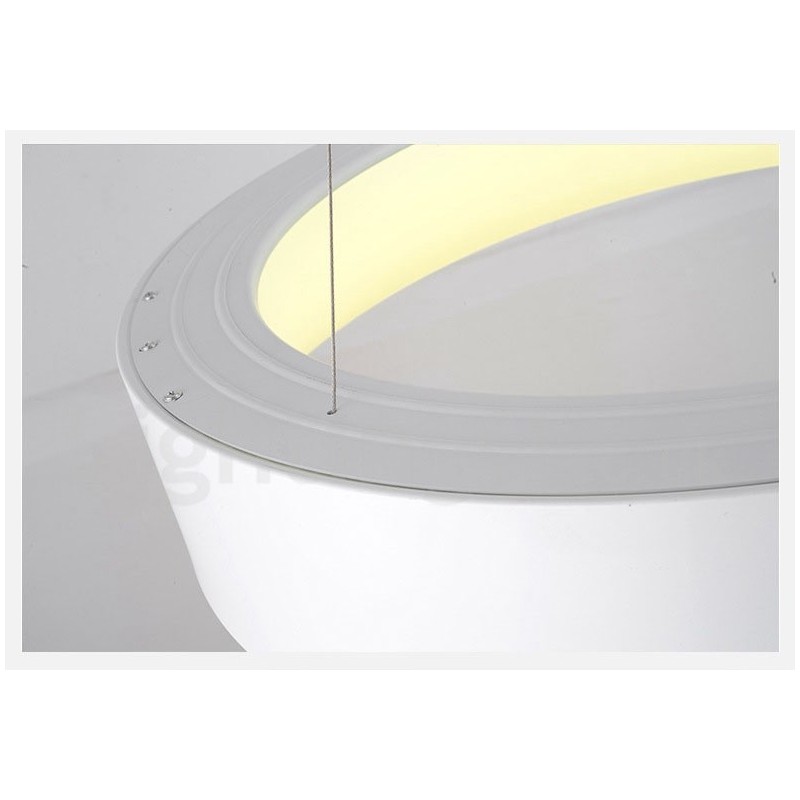 Lampadario a sospensione nordico moderno dimmerabile con telecomando LED in acciaio
