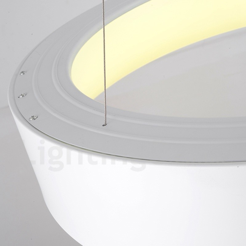 Lampadario a sospensione nordico moderno dimmerabile con telecomando LED in acciaio