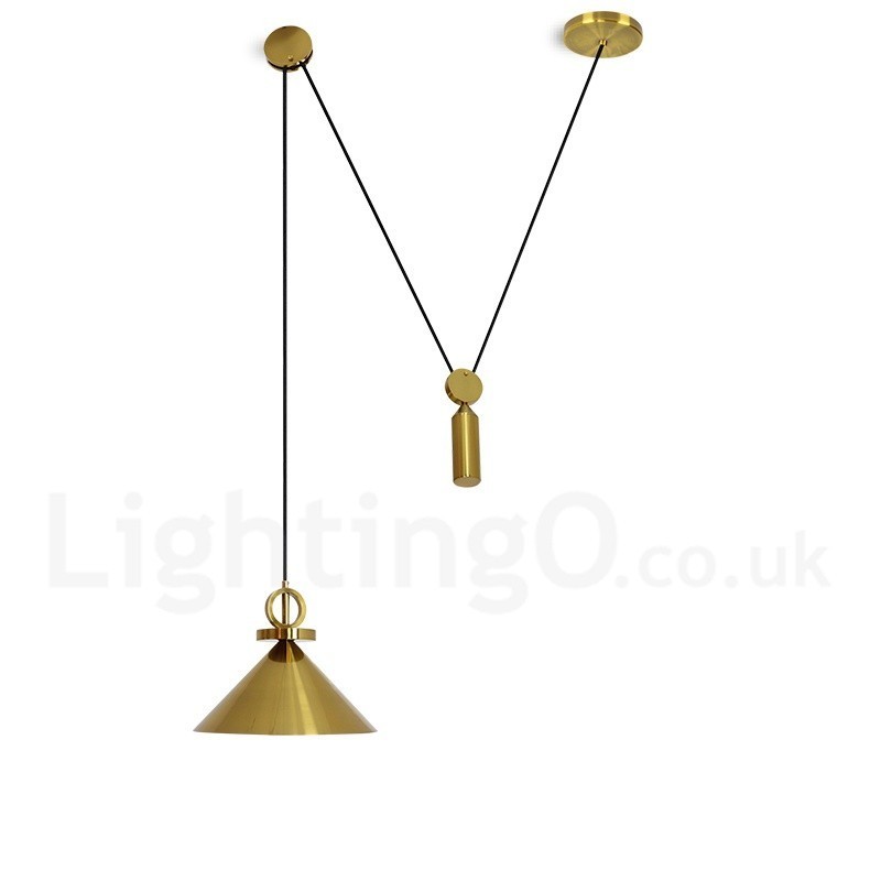 Lampada a sospensione nordica moderna contemporanea in rame e ottone 24 cm x 31 cm LED