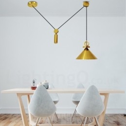 Lampada a sospensione nordica moderna contemporanea in rame e ottone 24 cm x 31 cm LED