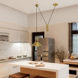 Lampada a sospensione nordica moderna contemporanea in rame e ottone 24 cm x 31 cm LED