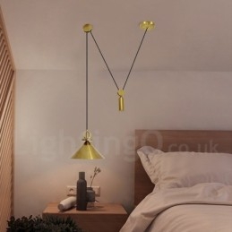 Lampada a sospensione nordica moderna contemporanea in rame e ottone 24 cm x 31 cm LED