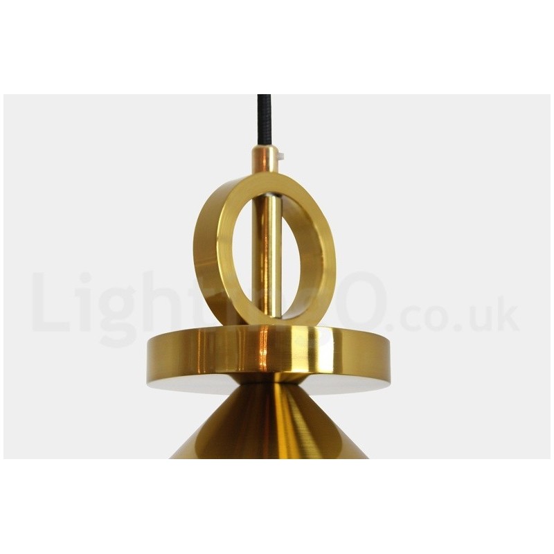 Lampada a sospensione nordica moderna contemporanea in rame e ottone 24 cm x 31 cm LED