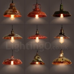Lampada a sospensione rustica vintage Lodge 1 luce per loft