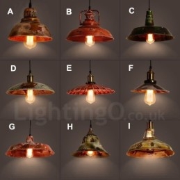 Lampada a sospensione rustica vintage Lodge 1 luce per loft