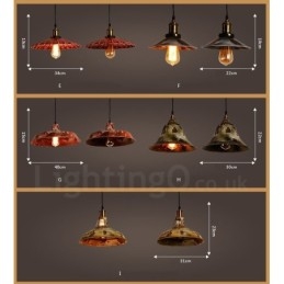 Lampada a sospensione rustica vintage Lodge 1 luce per loft