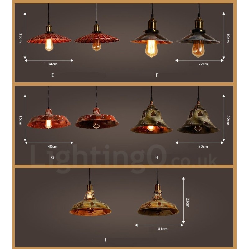 Lampada a sospensione rustica vintage Lodge 1 luce per loft