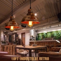 Lampada a sospensione rustica vintage Lodge 1 luce per loft