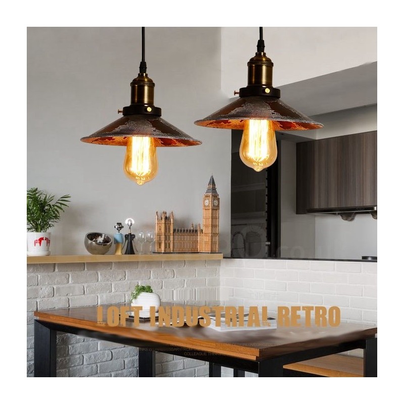 Lampada a sospensione rustica vintage Lodge 1 luce per loft