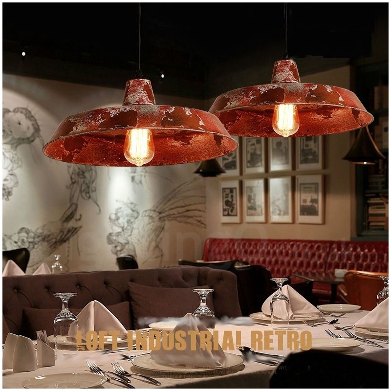 Lampada a sospensione rustica vintage Lodge 1 luce per loft