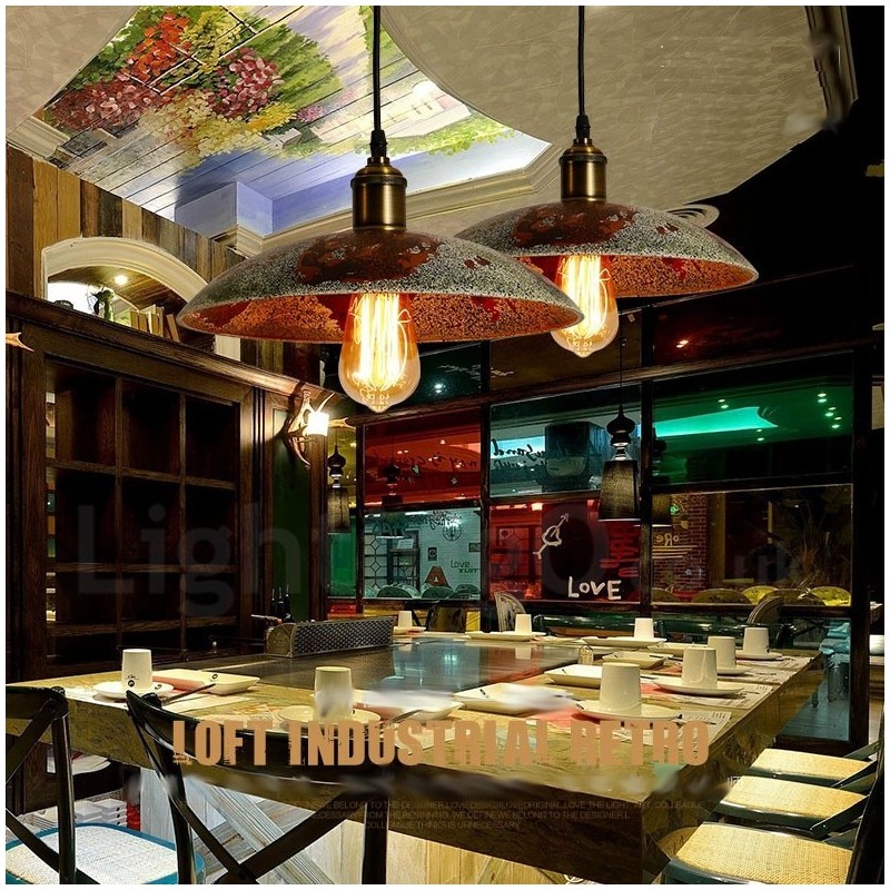 Lampada a sospensione rustica vintage Lodge 1 luce per loft