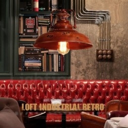 Lampada a sospensione rustica vintage Lodge 1 luce per loft