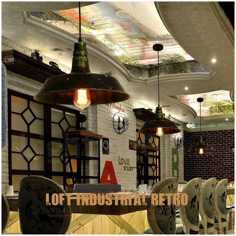 Lampada a sospensione rustica vintage Lodge 1 luce per loft