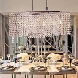 Lampadario in cristallo moderno contemporaneo trasparente