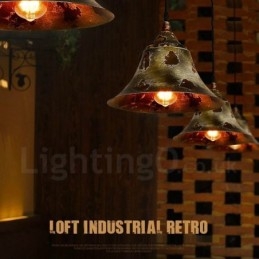 Lampada a sospensione rustica vintage Lodge 1 luce per loft