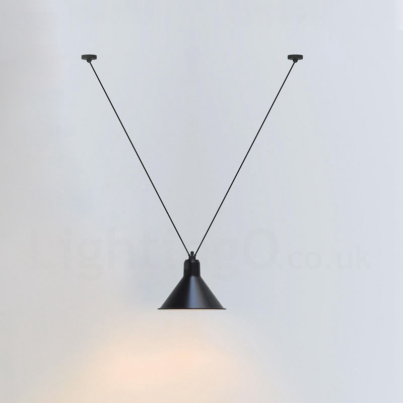 Lampada a sospensione a 3 luci moderna e contemporanea con paralume in acciaio