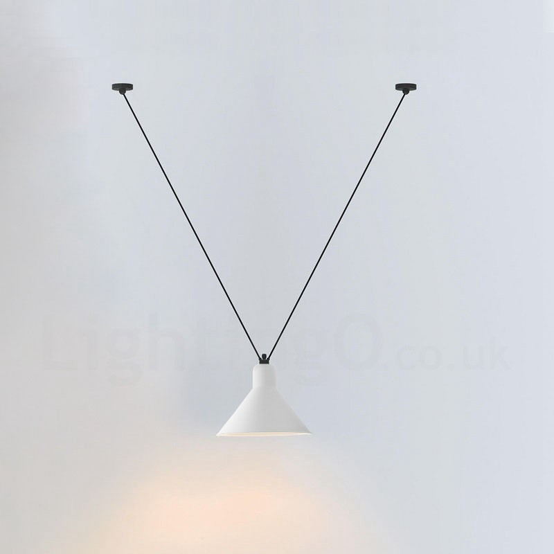 Lampada a sospensione a 3 luci moderna e contemporanea con paralume in acciaio