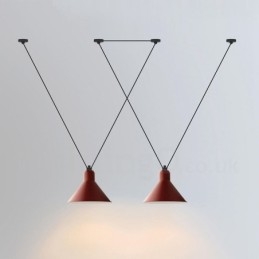 Lampada a sospensione a 3 luci moderna e contemporanea con paralume in acciaio
