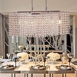 Lampadario in cristallo moderno contemporaneo trasparente