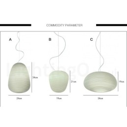 Lampada a sospensione moderna in vetro