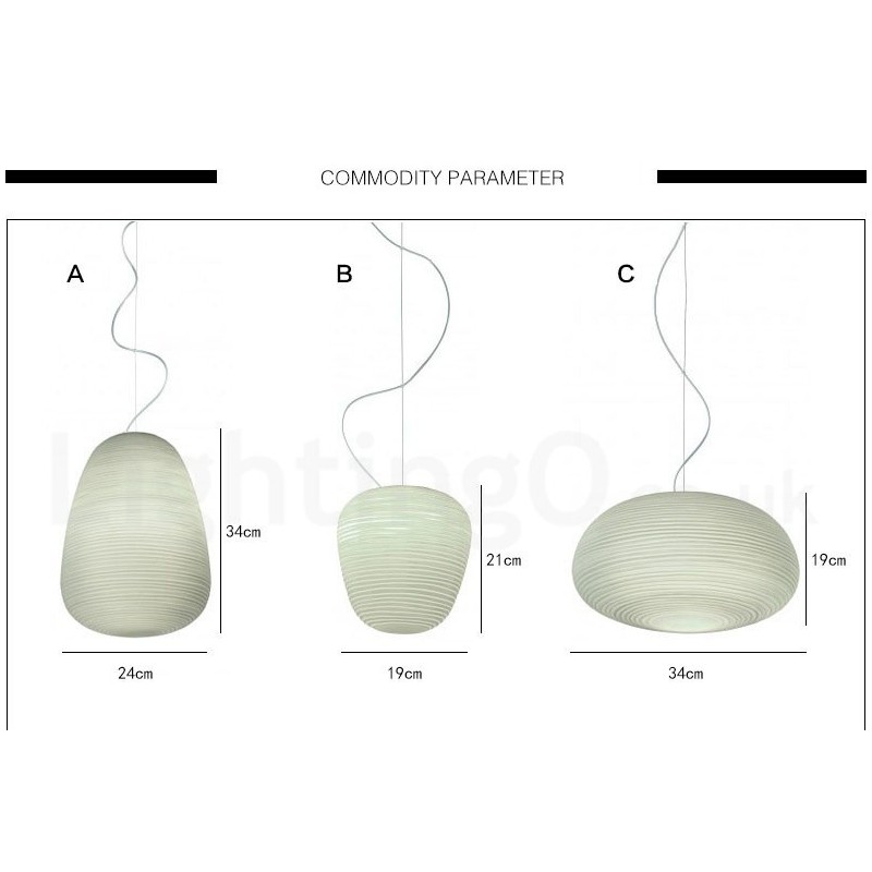 Lampada a sospensione moderna in vetro