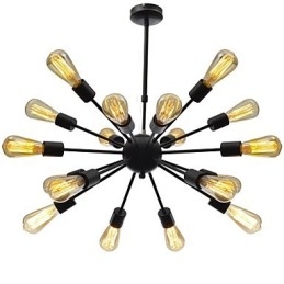 Lampadario Sputnik minimalista radiale a 18 luci