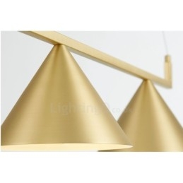 Lampada a sospensione contemporanea a 3 luci in acciaio, 110 x 20 x 26 cm