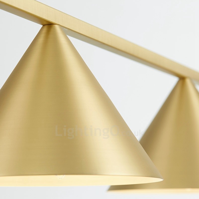 Lampada a sospensione contemporanea a 3 luci in acciaio, 110 x 20 x 26 cm