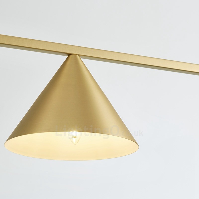 Lampada a sospensione contemporanea a 3 luci in acciaio, 110 x 20 x 26 cm