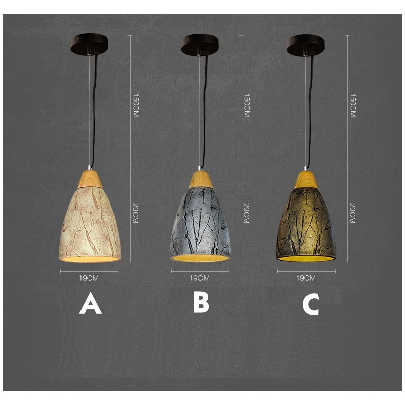 Lampada a sospensione moderna in cemento 1 luce