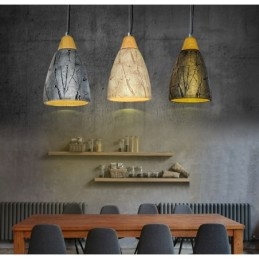Lampada a sospensione moderna in cemento 1 luce